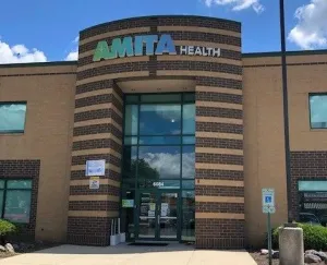 Brown patterned exterior of the Midland Riverside Orthopedics office on Archer Ave in Chicago
