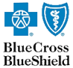 Blue and black Medicare symbol with Medicare written in blue and a black eagle